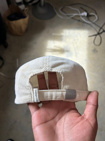 Billabong corduroy dad cap, which features a curved visor and an adjustable metal back closure Cream OSFA
