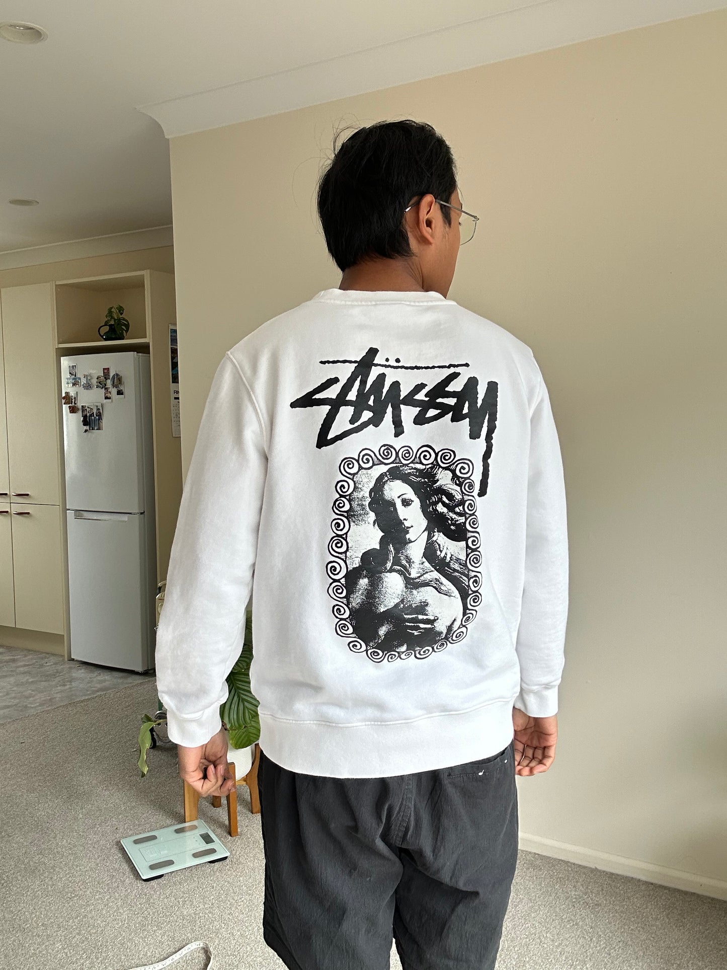 white Stüssy Venus Stussy Crewneck sweatshirt Mediun
