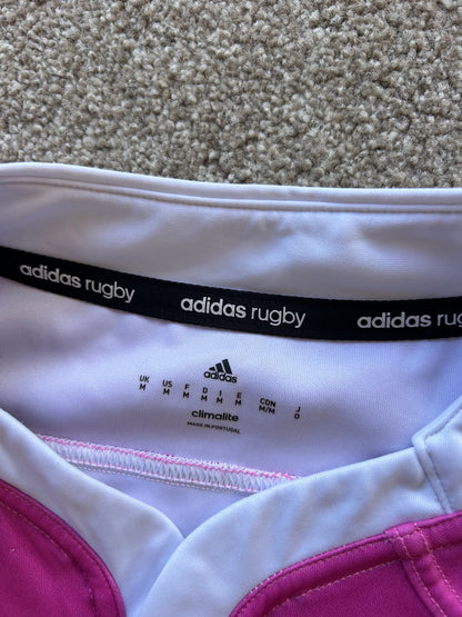 Adidas New Zealand All Blacks rugby referee jersey, featuring the Pink Batts sponsor logo Medium 2013