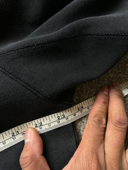 Volcom Boulder Pullover Fleece Hoodie in charcoal heather Black XL Faded with Pinholes Y2K Skate