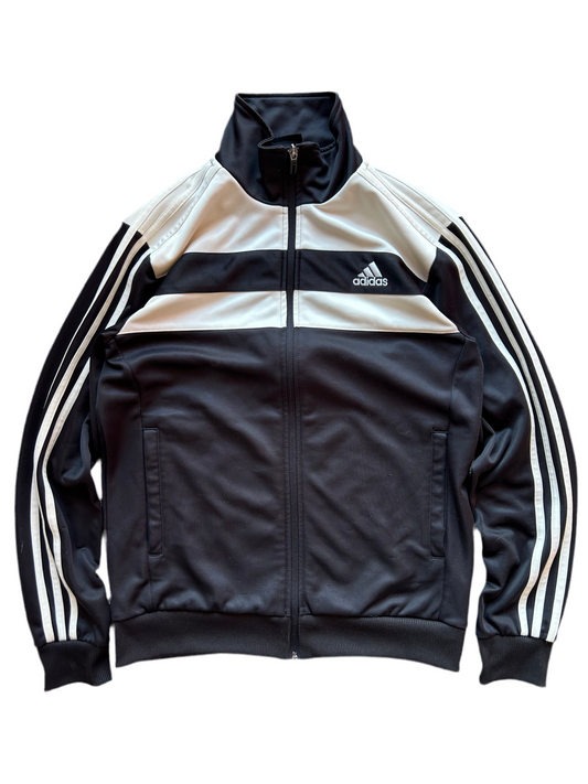 Vintage Adidas Track Jacket Black White Medium