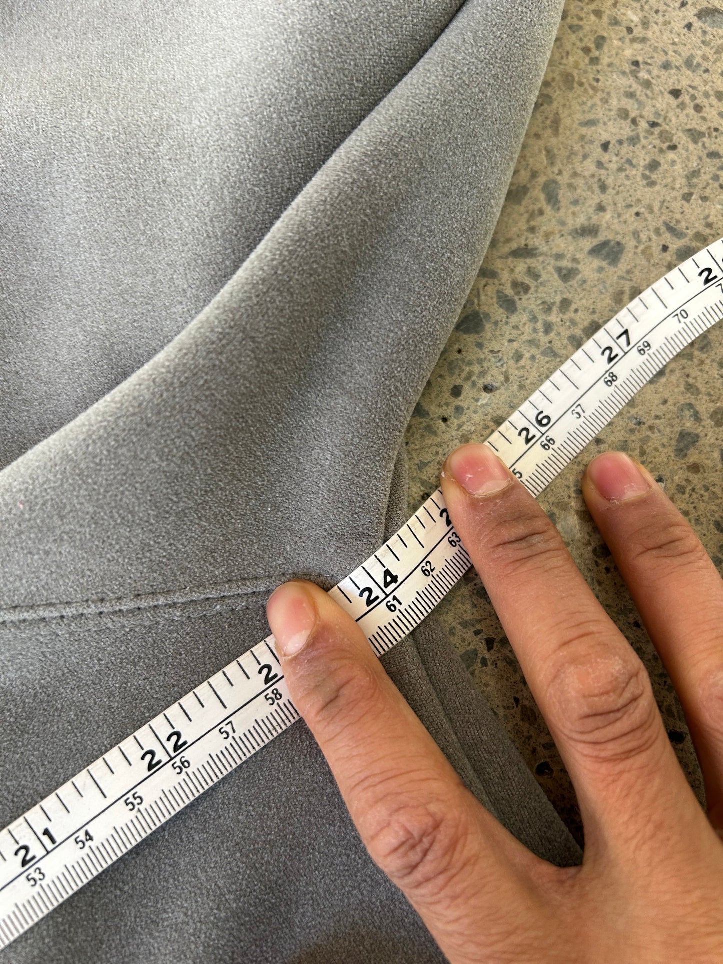 Heavy weight gray zip-up hoodie is likely an oversized Medium