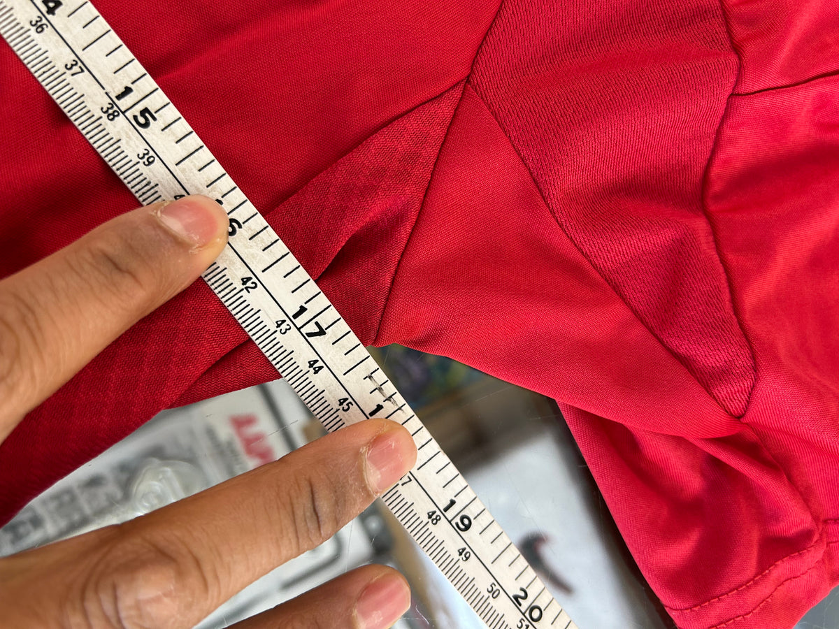 adidas Manchester United 2024/25 Home Jersey in red featuring the Snapdragon sponsor logo Small