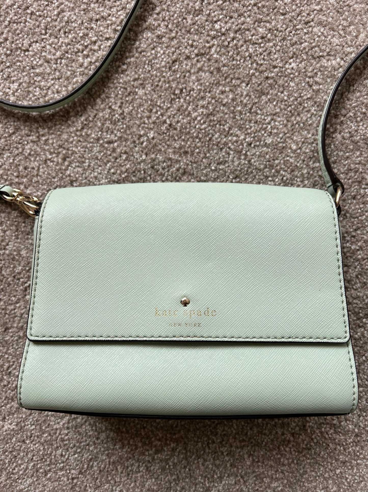 Kate Spade New York Cedar Street Magnolia crossbody bag in mint green leather
