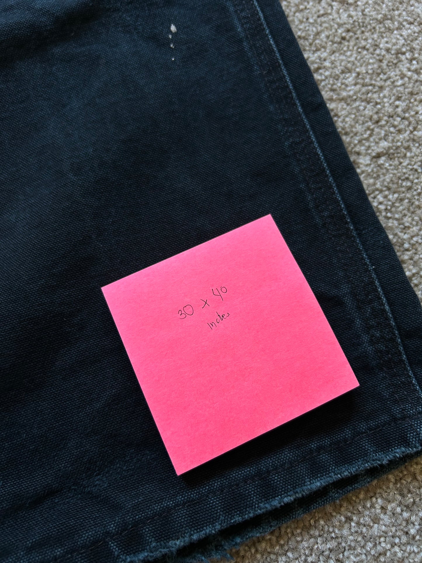 Carhartt Black Double Knee size 30 waist 40 inches Length Vintage Made in USA
