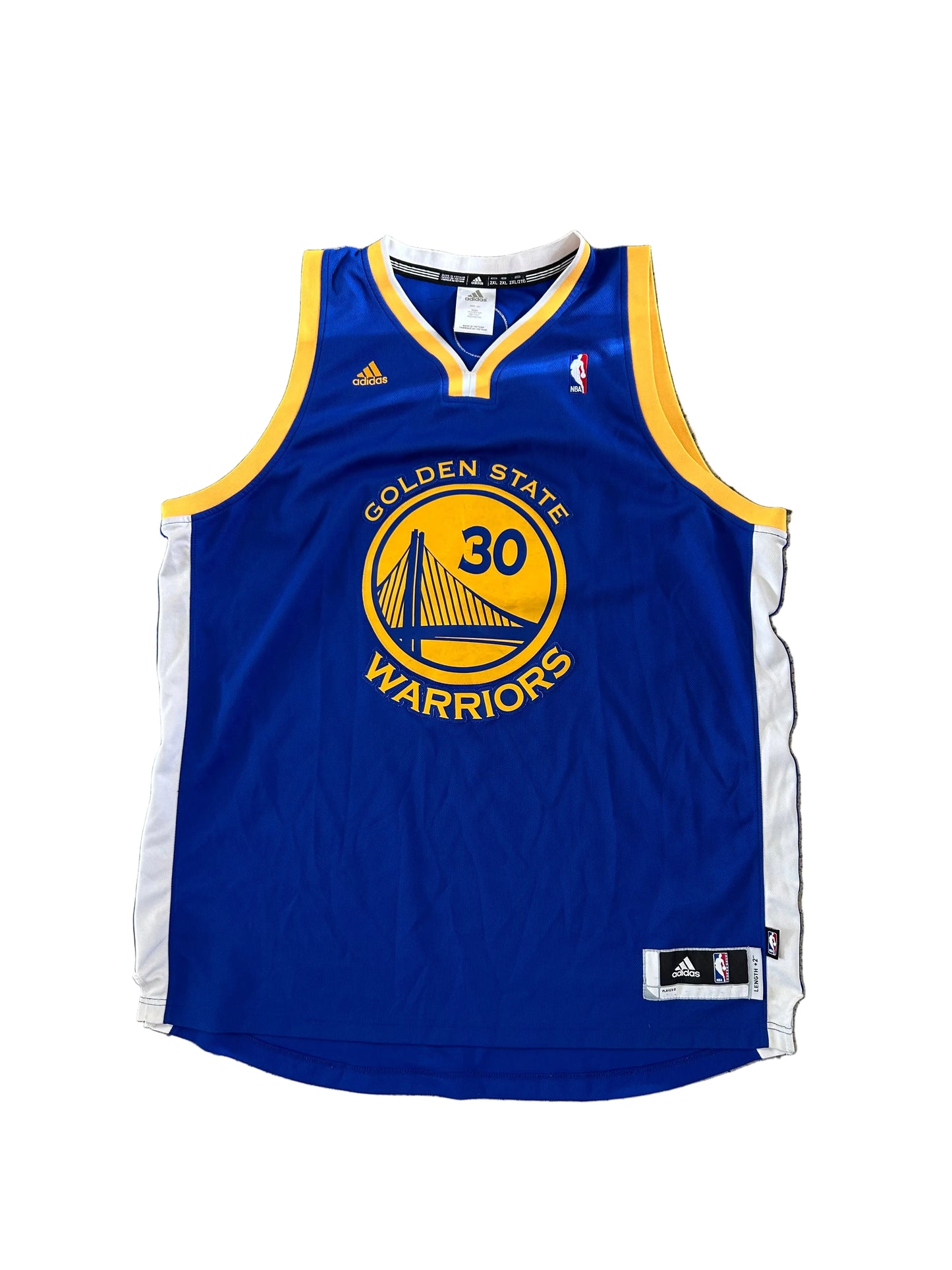 Adidas NBA Swingman jersey featuring the Golden State Warriors team logo and player number 30 for Stephen Curry 2XL