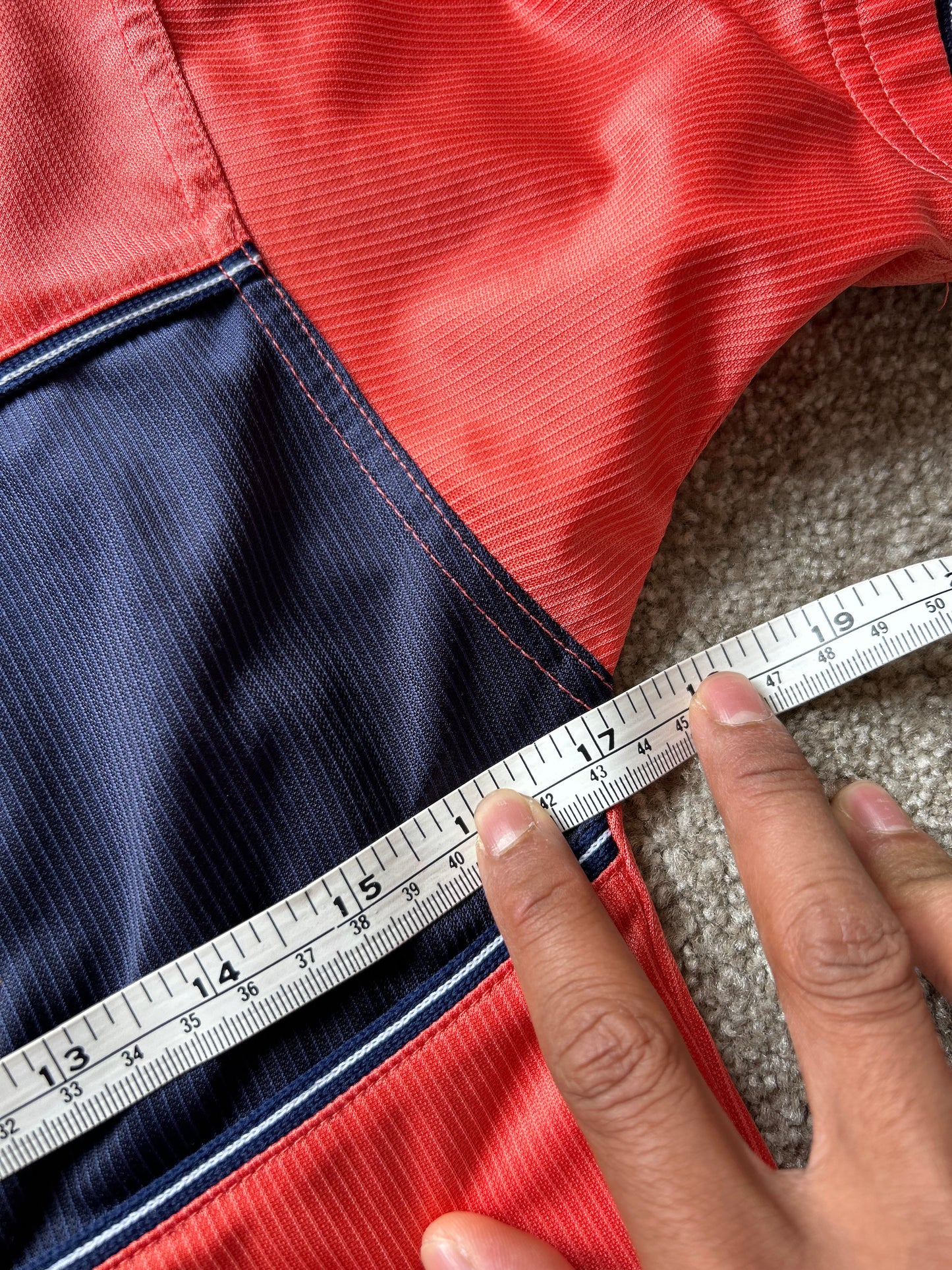 1999-00 Scotland Umbro away football shirt, featuring a distinct coral red body with navy blue accents XS Youth 10-12