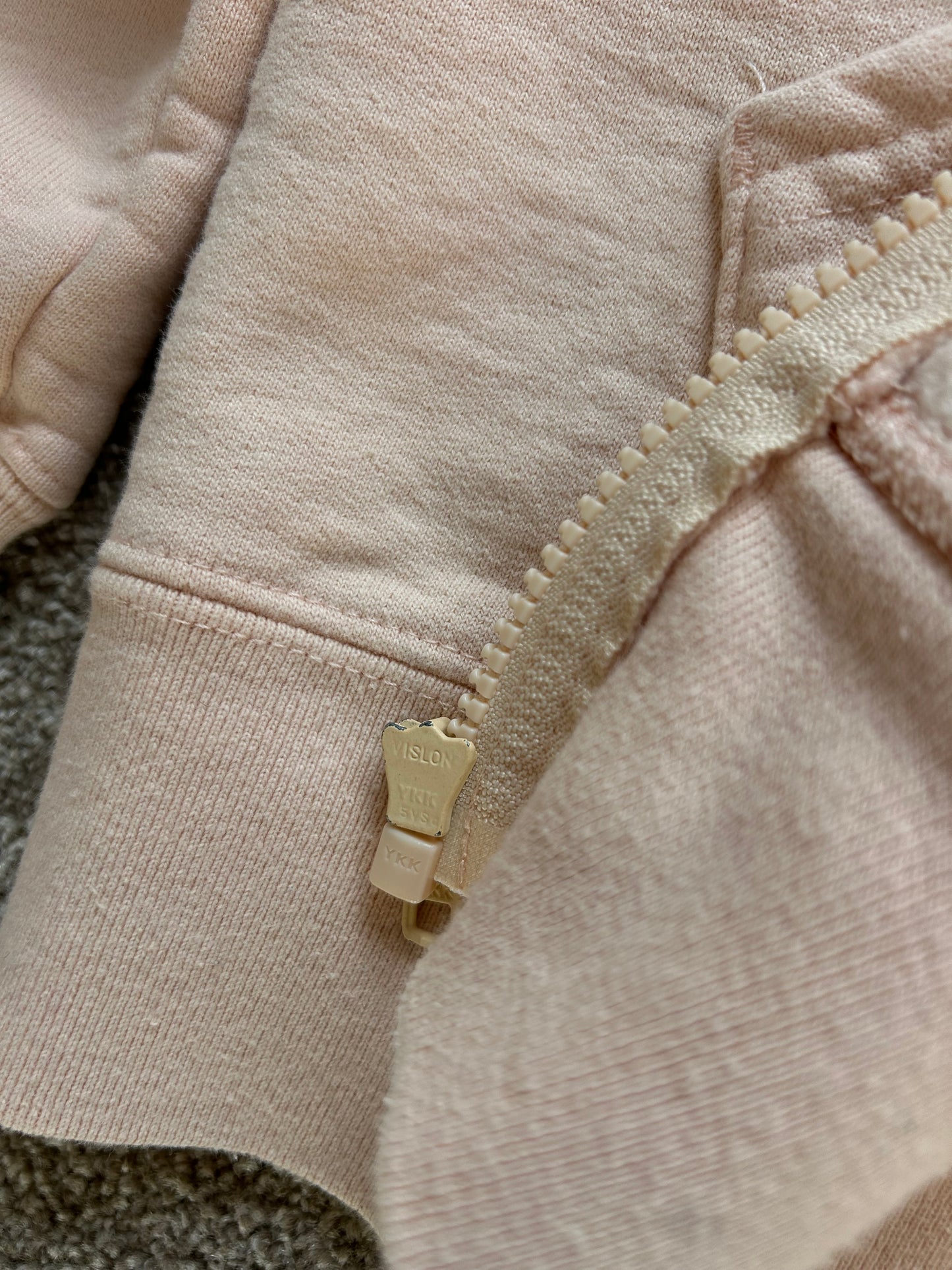 Supreme Split Hood Zip Up Sweat Peach Medium