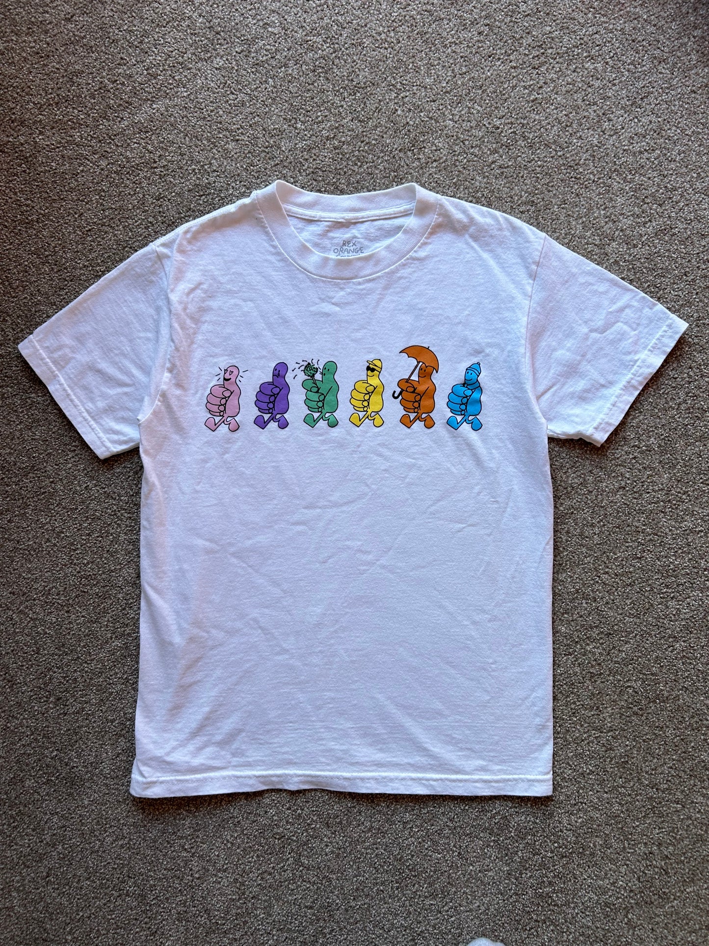 Who Cares? Rex Orange County Merch Tee Small White