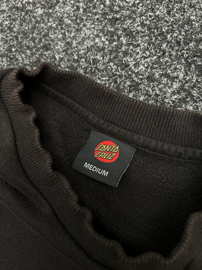 SANTA CRUZ CREWNECK CLASSIC DOT CHEST  A bit Faded Black