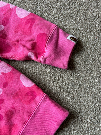 Bape Camo Shark Sweater Pink Sample! Made in Japan Large