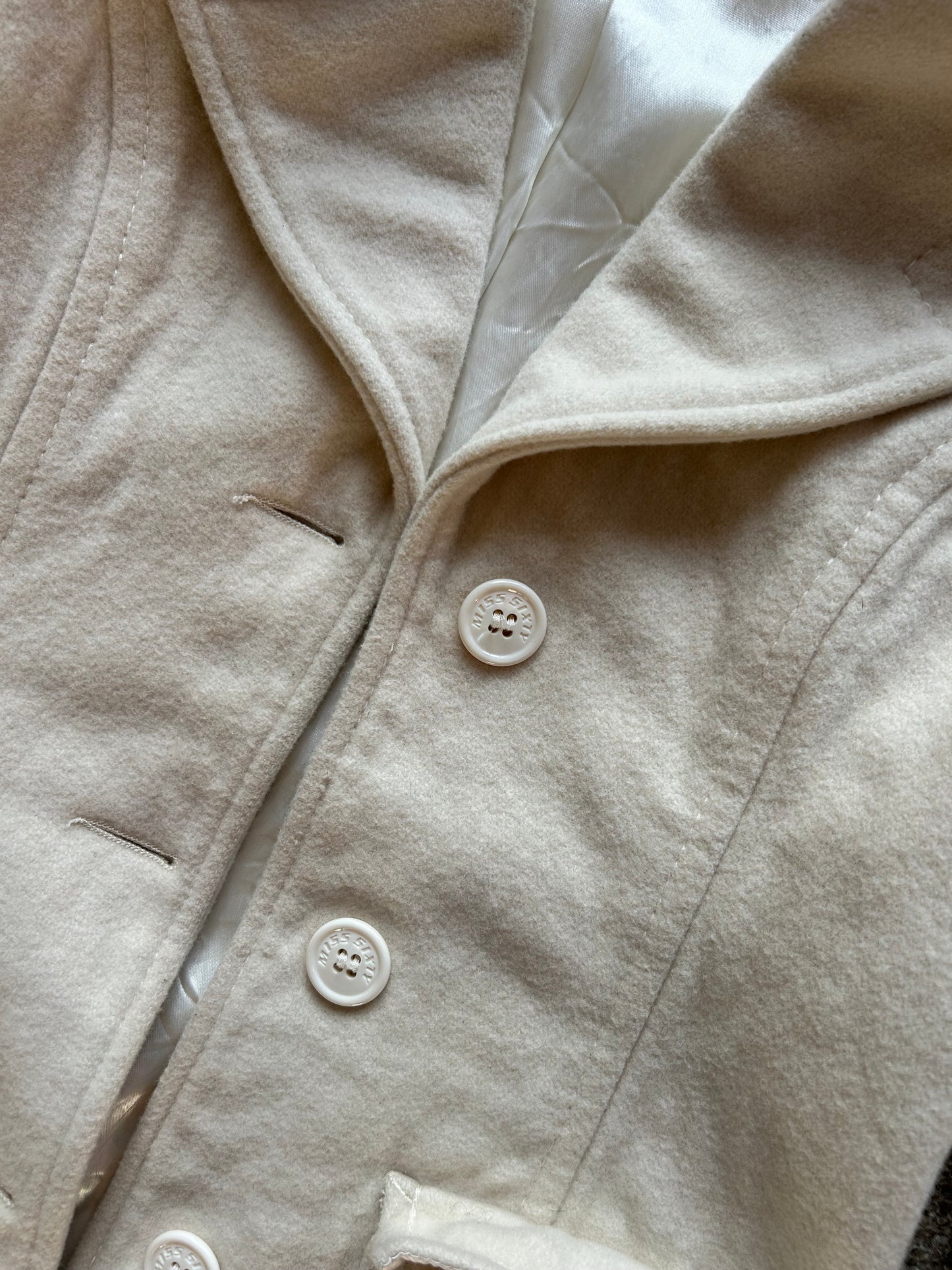 Miss Sixty Wool Trench Coat Medium Y2K