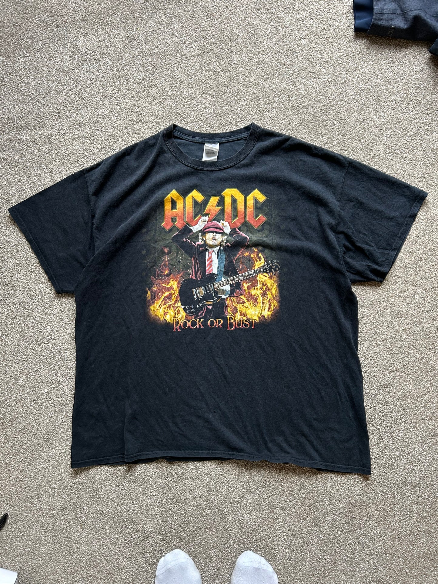 AC/DC Rock Or Bust 2015 Highway to North America World Tour Shirt Size 2XL Black