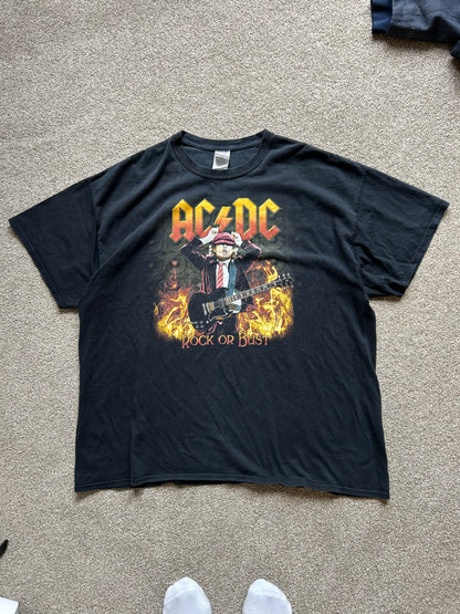 AC/DC Rock Or Bust 2015 Highway to North America World Tour Shirt Size 2XL Black