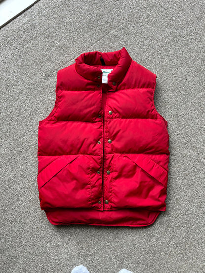 Vintage LL Bean Down Vest Red Small Made in USA