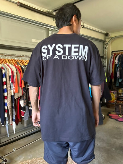 System of a Down band logo t-shirt featuring a multi-colored graphic design Thailand Boot XL