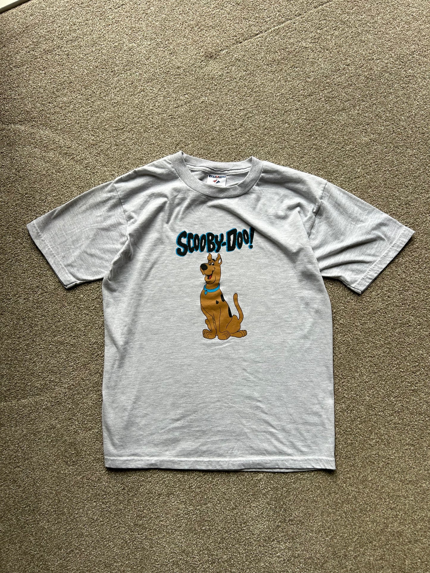 Vintage Scooby Doo Tee Grey Medium Jerzees Tag