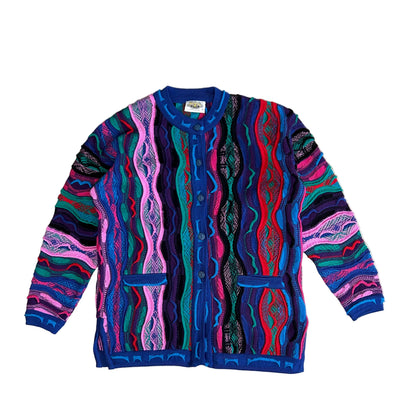 Vintage Aklanda 3D Knitted Button Cardigan Small