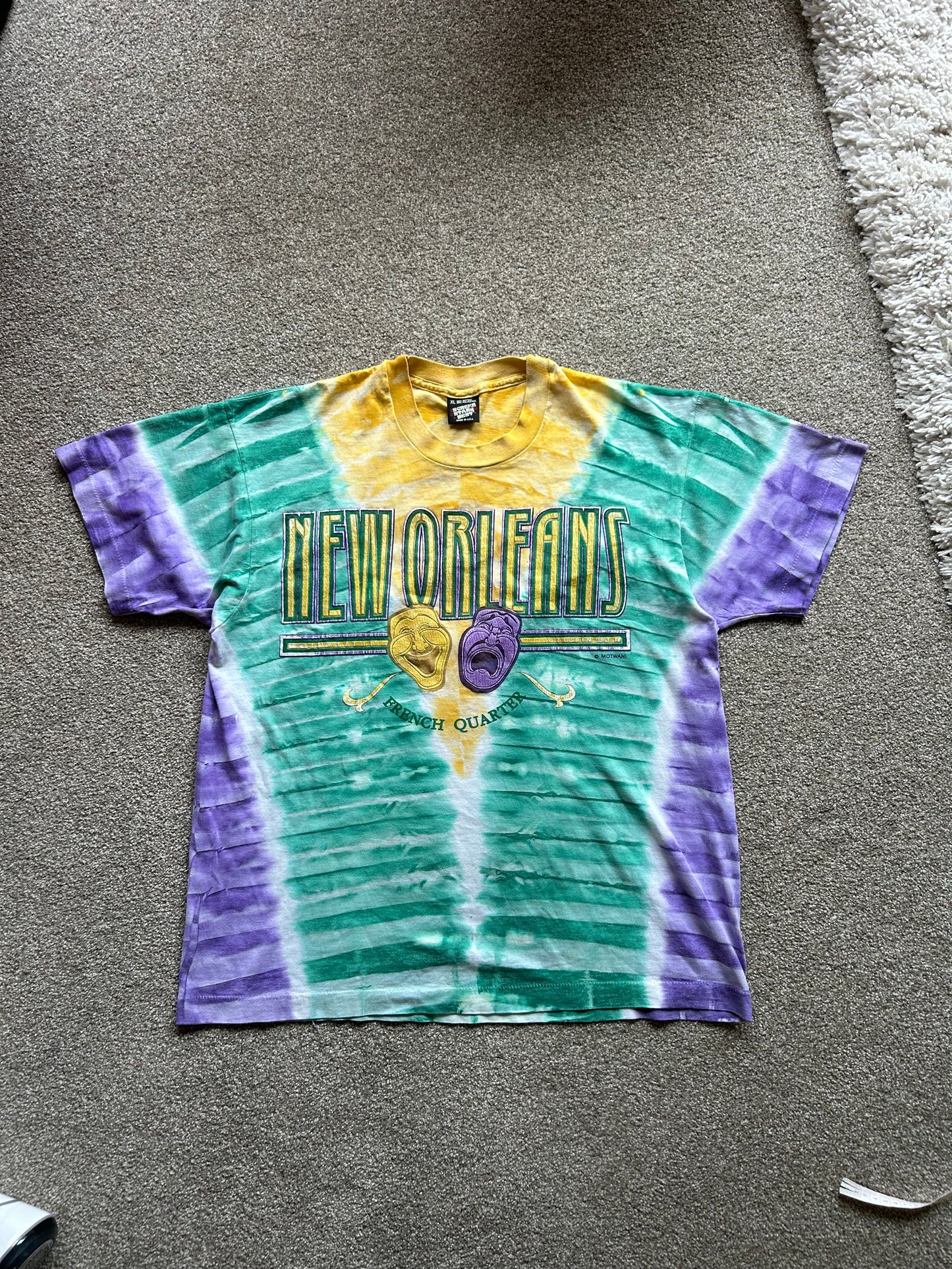 Vintage New Orleans Tee Tie Dye Single Stitch XL