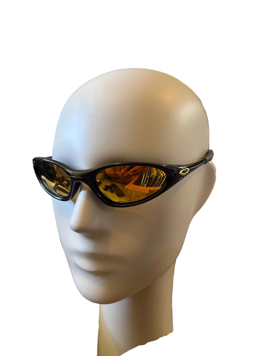 Authentic Oakley Minute 1.0 Crystal Blue/24K Gold Iridium Sunglasses