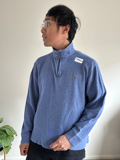 Ralph Lauren quarter zip long sleeve Blue Polo