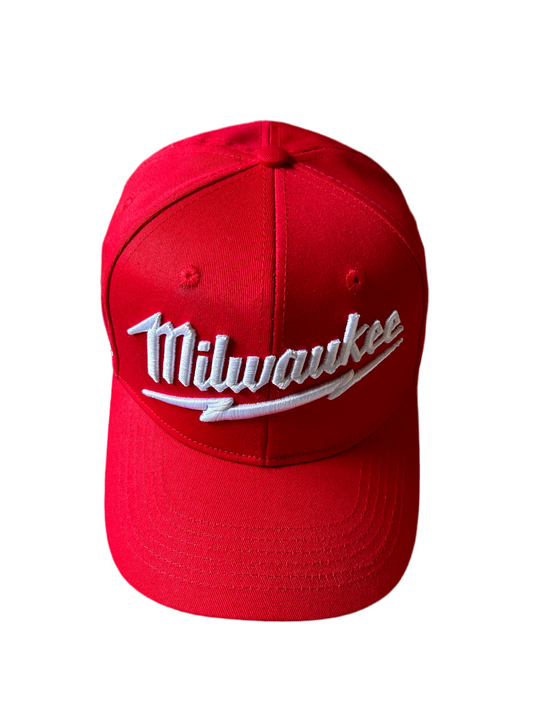 Milwaukee Red Adjustable Snapback Cap Brand New