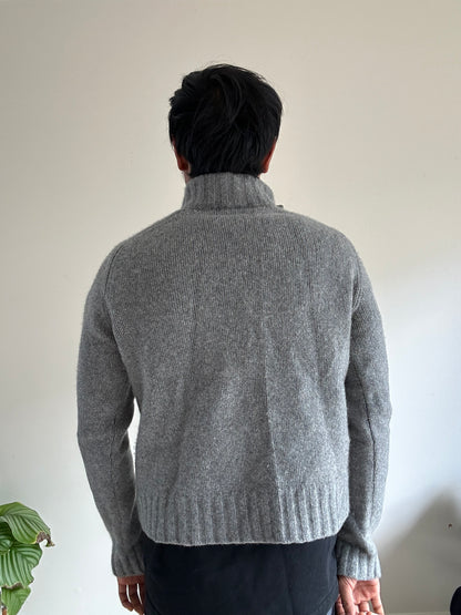 Ralph Lauren RL Grey Wool Zip Jacket Small