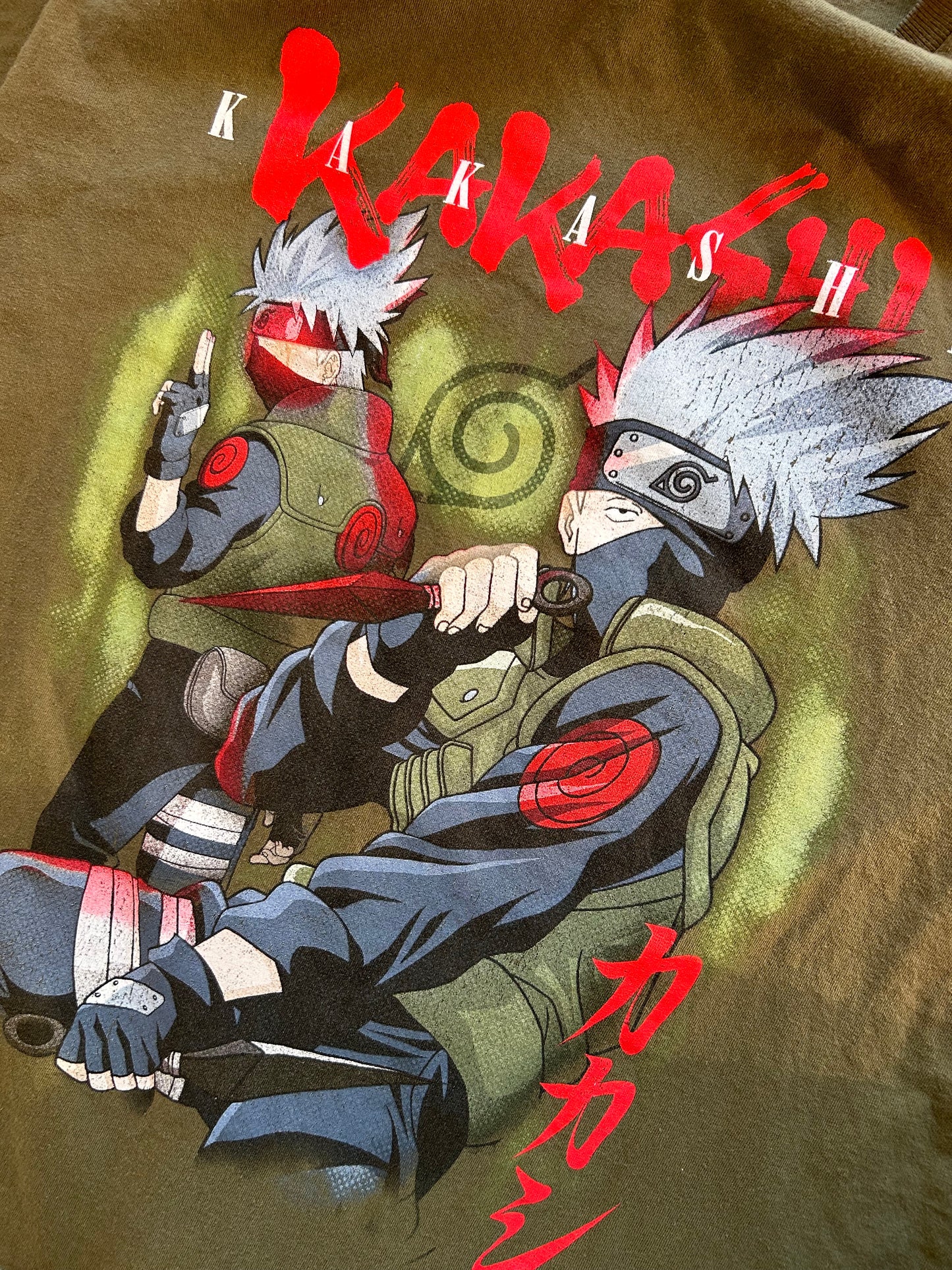 Goat Crew Naruto Kakashi Green XL Tee