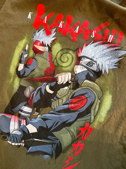 Goat Crew Naruto Kakashi Green XL Tee