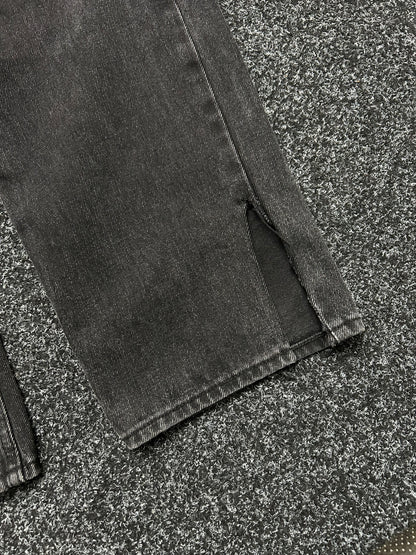 Ksubi Relaxed Fit Denim Black Jeans size 30 Flared