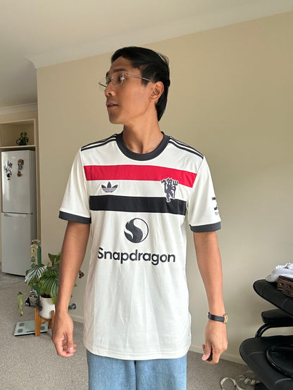 Adidas Matthijs de Ligt Manchester United 24/25 away football shirt Medium White