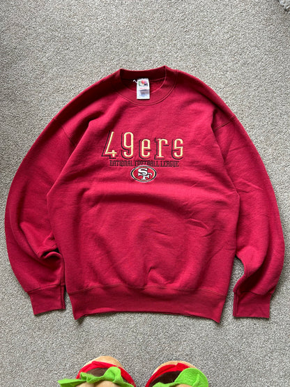 Vintage San Fransisco 49ers NFL Maroon Sweater Large