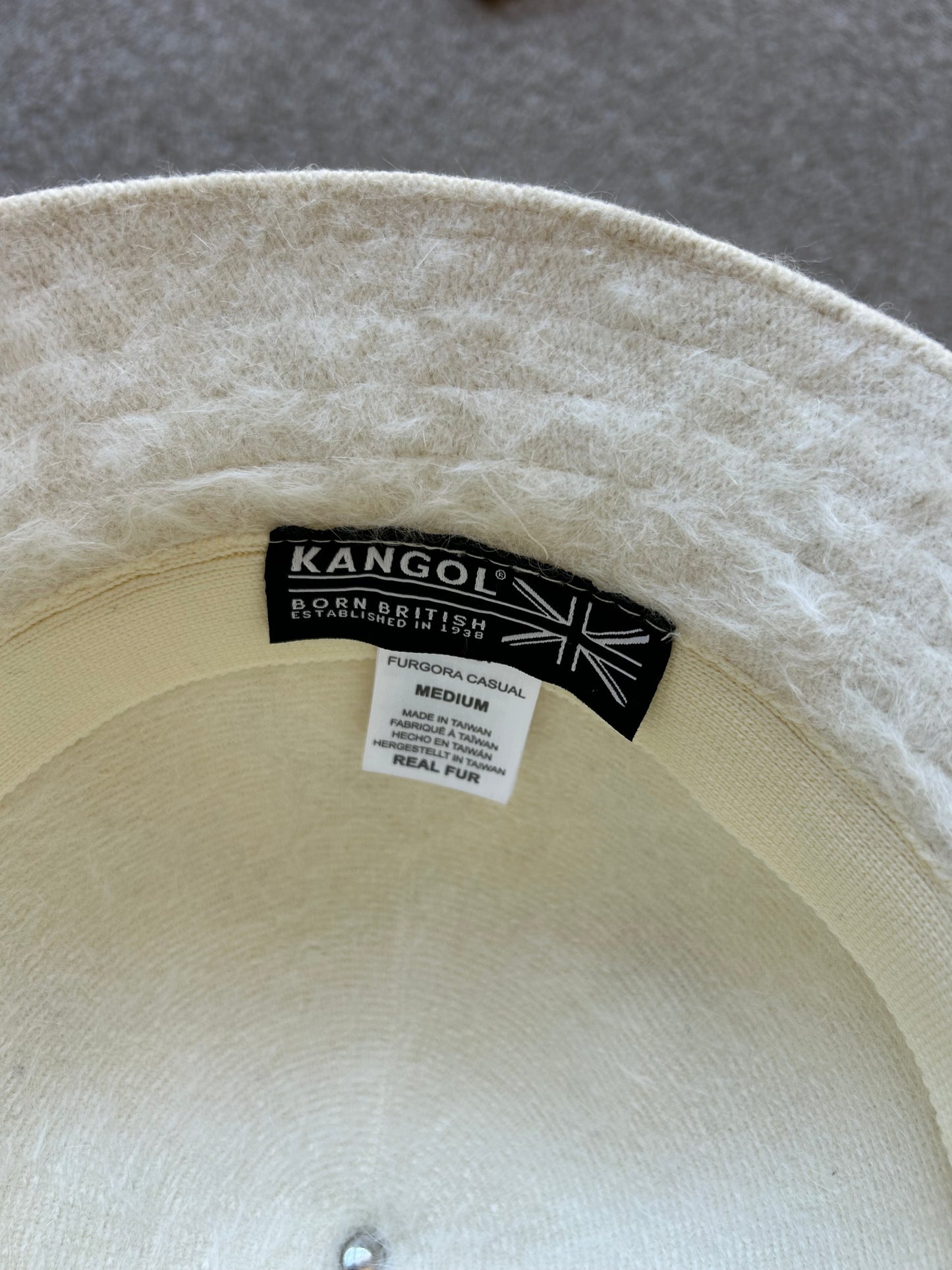 white Kangol Furgora Casual bucket hat