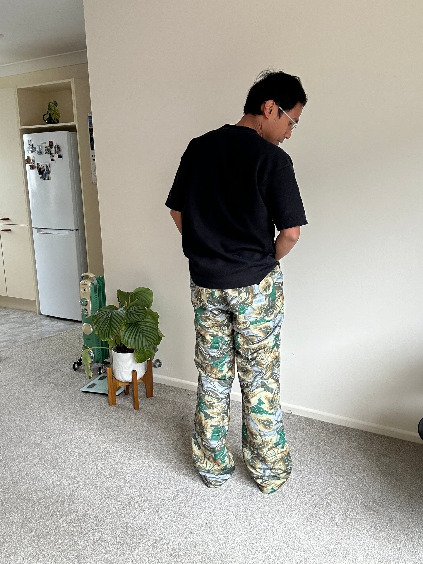 The Hundreds Green Camo Padded Pants, also referred to as the Moro Hybrid Pants. Large 32-36