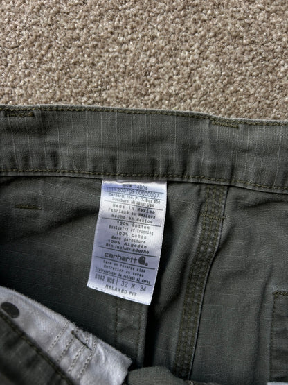 Vintage Carhartt Moss Green Pants size 32 waist 42 Length