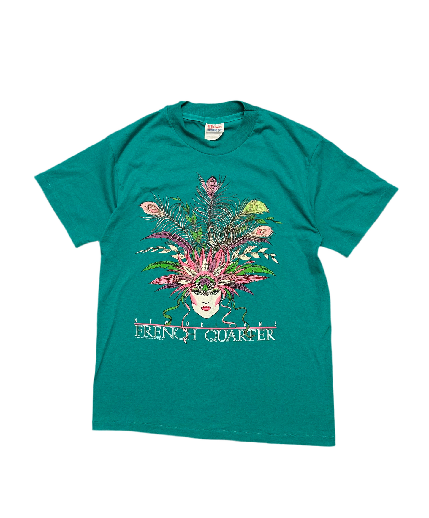 Vintage New Orleans French Quarter Mardi Gras Shirt Made In USA 1990s Medium