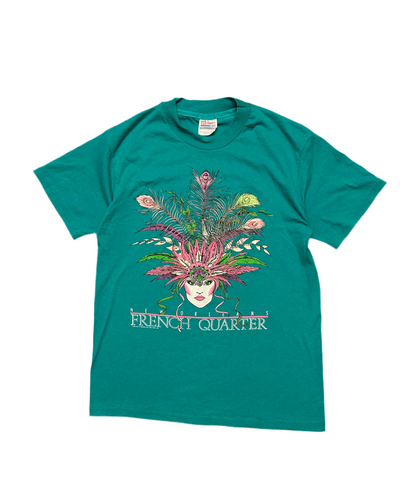 Vintage New Orleans French Quarter Mardi Gras Shirt Made In USA 1990s Medium