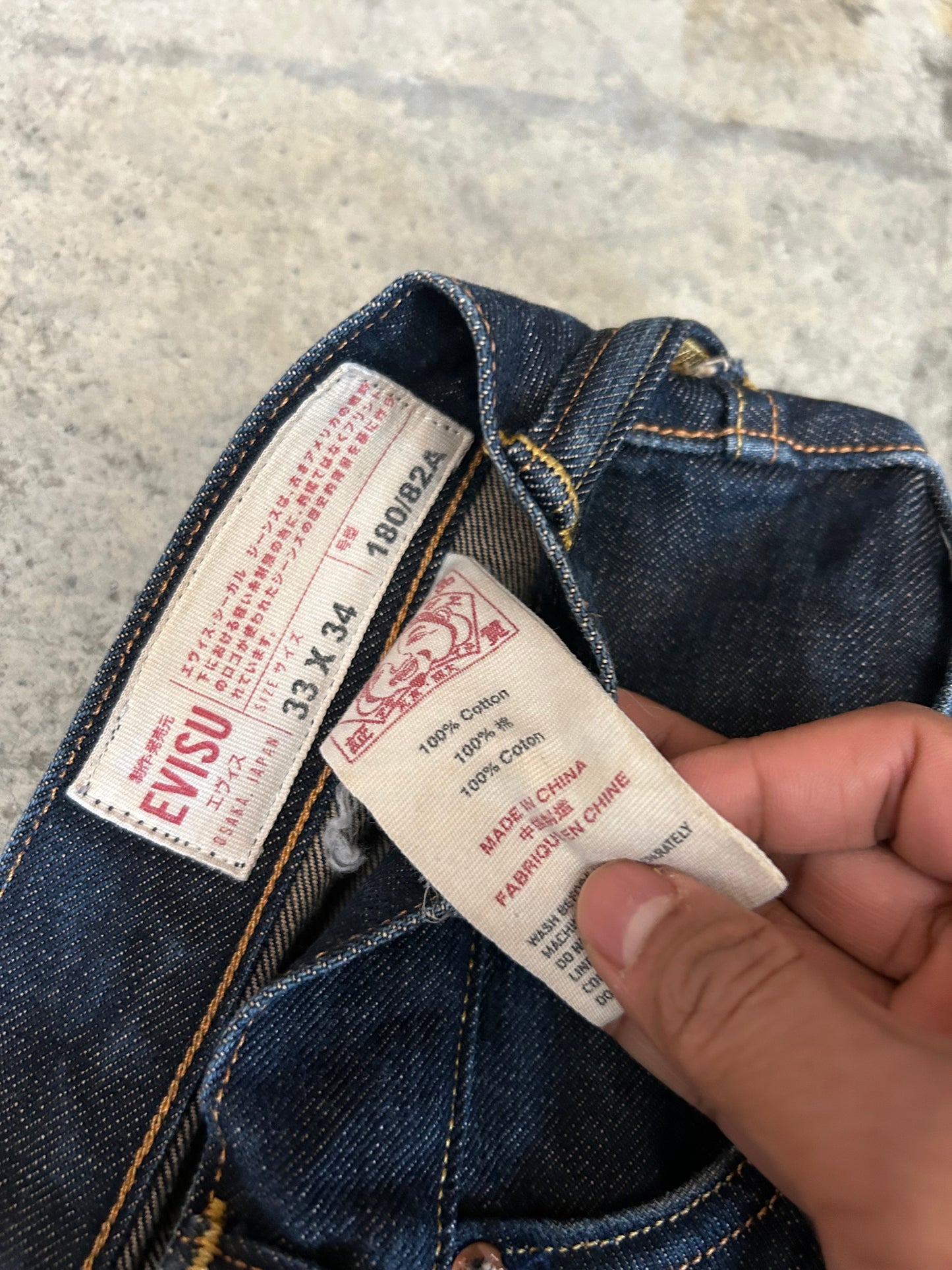 Evisu Denim Robot Gull Lot 2008 selvedge jeans size 33