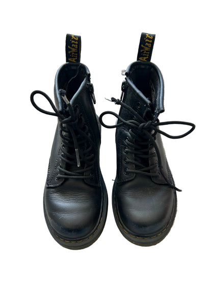 DR Martens Leather Boots Kids EU 29 Black 4-5yrs old.
