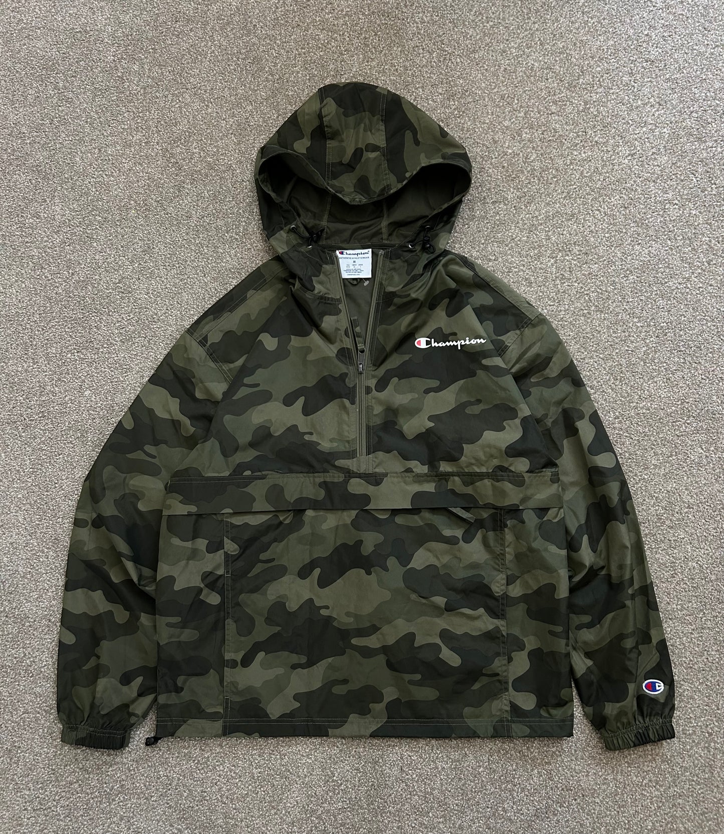 Champion Camo Mens Jacket Medium Windbreaker