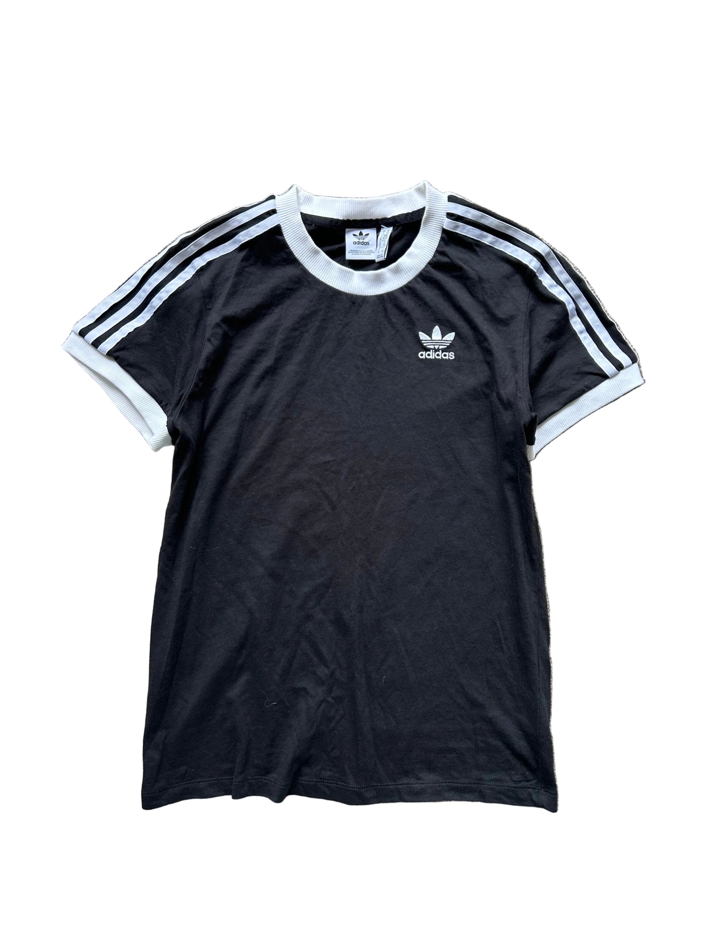 Adidas Adicolor Classics 3-Stripes Tee in black cotton Medium