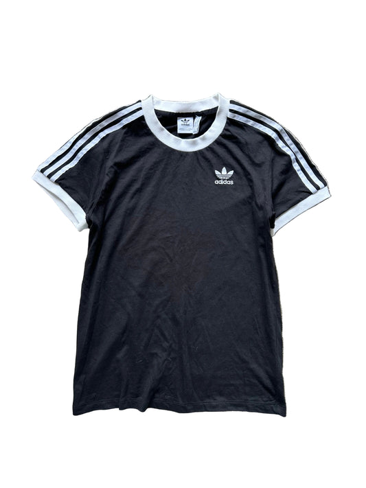 Adidas Adicolor Classics 3-Stripes Tee in black cotton Medium