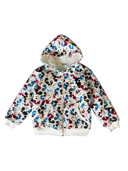 Disney Minnie Mouse hoodie features a fleece-lined interior and an allover character print kids 10 XS