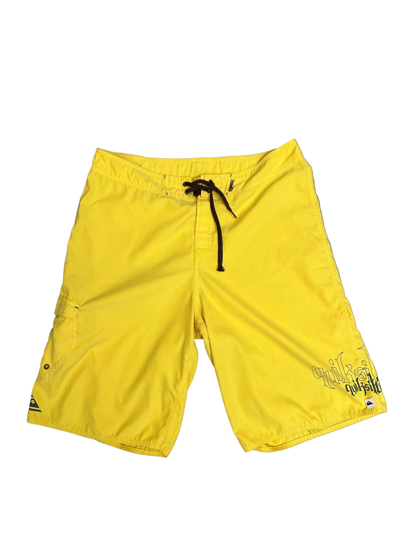 yellow Quiksilver men's boardshorts y2K size 36