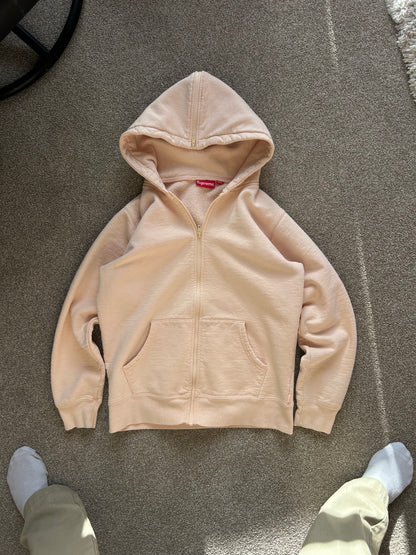 Supreme Split Hood Zip Up Sweat Peach Medium