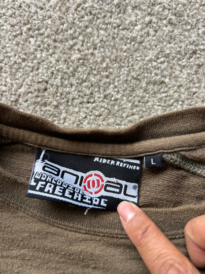 Y2K Animal Brown Large Sweater Skate Brand