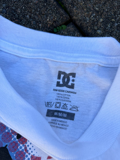 Y2K DC Skateboarding Tee White Medium Beefy Neckline