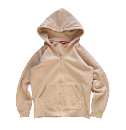Supreme Split Hood Zip Up Sweat Peach Medium