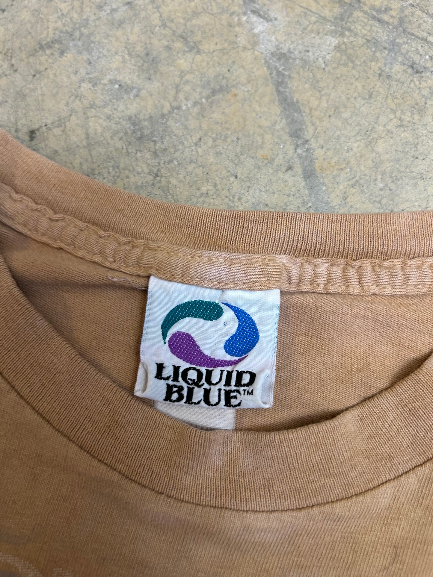 vintage Cleveland Browns liquid blue tie-dye t-shirt,size 2XL Brown
