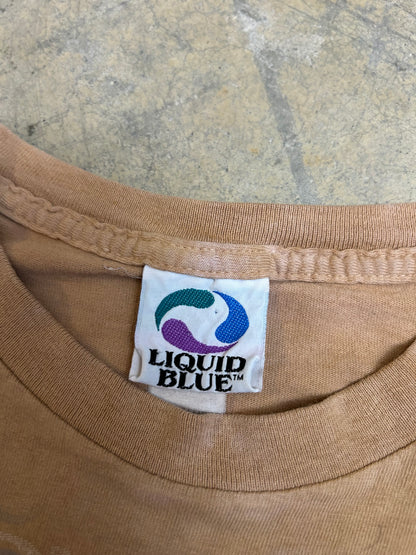 vintage Cleveland Browns liquid blue tie-dye t-shirt,size 2XL Brown